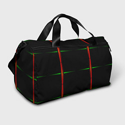Спортивная сумка Color black green orange stripes