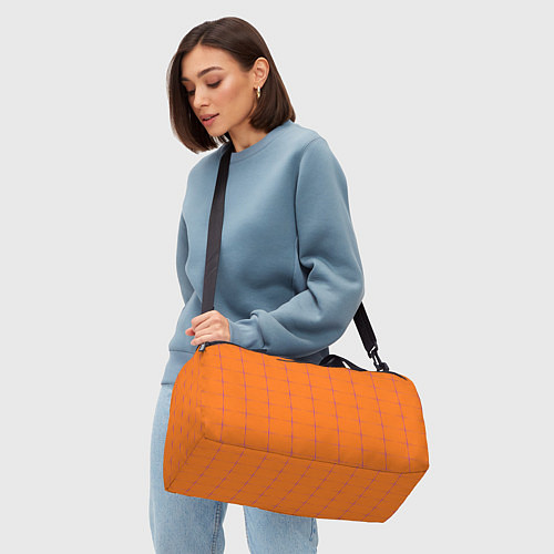 Спортивная сумка Color orange stripe / 3D-принт – фото 4