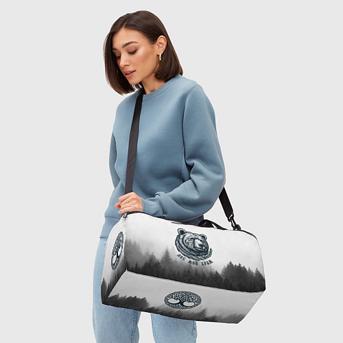 Спортивная сумка Лес мой храм - медведь бог лесов / 3D-принт – фото 4