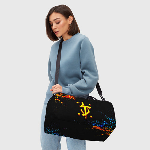 Спортивная сумка Doom огненные символы / 3D-принт – фото 4