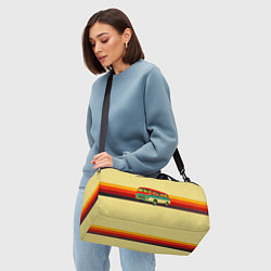 Сумки спортивные Ретро автобус РАФ-977 поп-арт, цвет: 3D-принт — фото 2