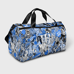 Спортивная сумка Monster energy sticker blue