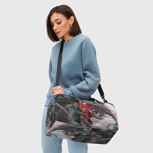 Спортивная сумка Monster energy glitch / 3D-принт – фото 4