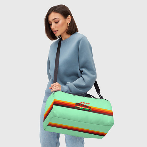 Спортивная сумка Ретро автобус ЛиАЗ 677 / 3D-принт – фото 4