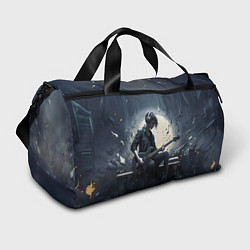 Сумки спортивные Играющий на гитаре в свете Луны музыкант, цвет: 3D-принт