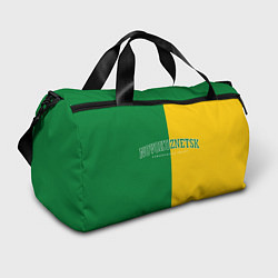 Спортивная сумка Новокузнецк, зелёно-жёлтый