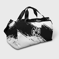 Сумки спортивные Borussia черно белые полосы, цвет: 3D-принт