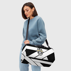 Сумки спортивные Ювентус полосы геометрия линии, цвет: 3D-принт — фото 2