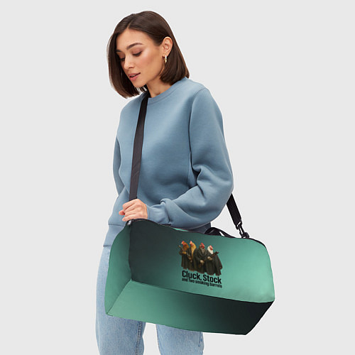 Спортивная сумка Петухи - карты деньги два ствола / 3D-принт – фото 4