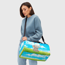 Сумки спортивные Слоненок с цветочком, цвет: 3D-принт — фото 2