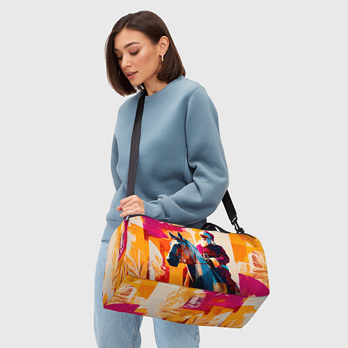 Спортивная сумка Дед Мороз на коне / 3D-принт – фото 4