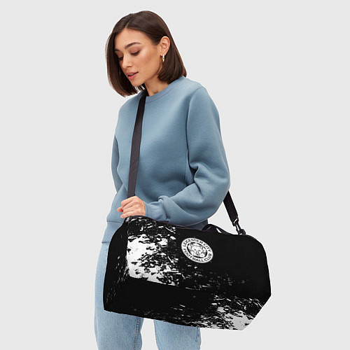 Спортивная сумка Лестер сити краски белые / 3D-принт – фото 4