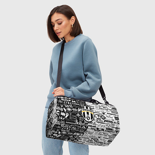 Спортивная сумка Juventus рок музыка / 3D-принт – фото 4