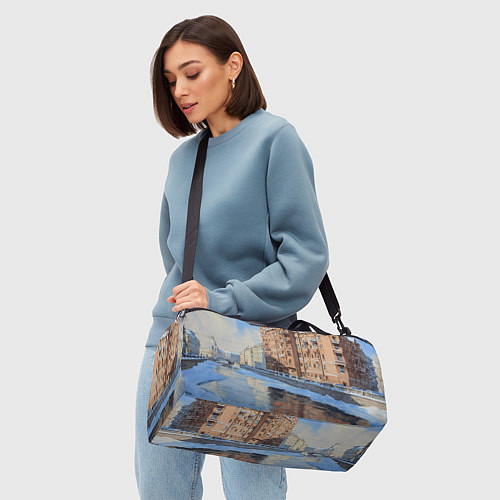 Спортивная сумка Зимний Санкт-Петербург / 3D-принт – фото 4