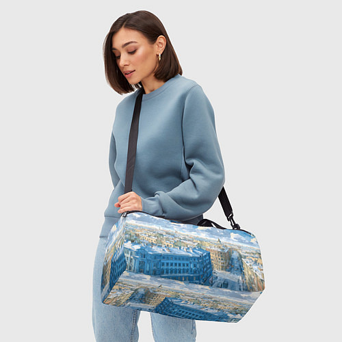 Спортивная сумка Зимний утренний Питер / 3D-принт – фото 4