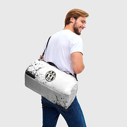 Сумки спортивные Ювентус черные краски всплеск, цвет: 3D-принт — фото 2