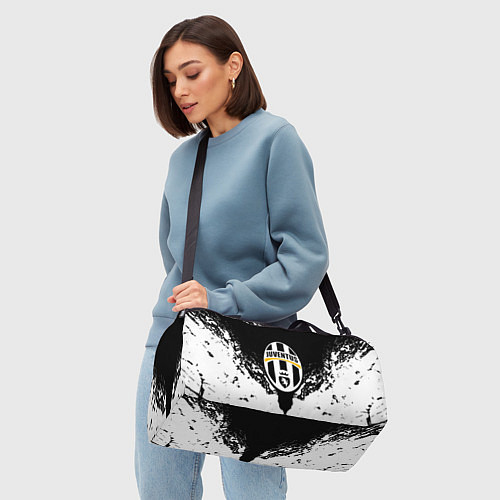 Спортивная сумка Ювентус краски всплеск текстура / 3D-принт – фото 4