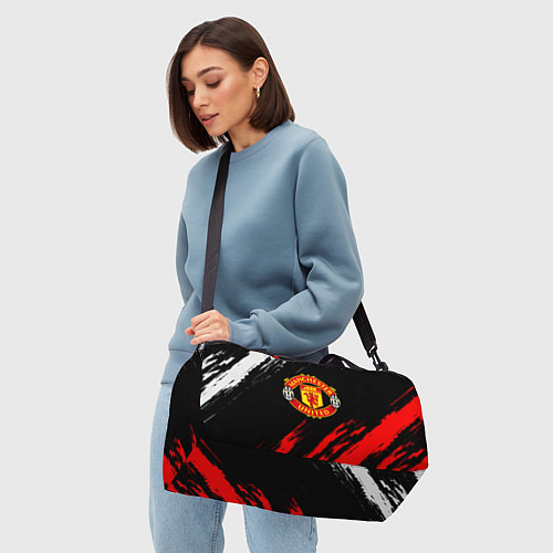 Спортивная сумка Манчестер Юнайтед x Ювентус краски / 3D-принт – фото 4