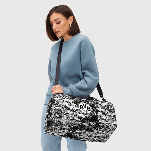 Спортивная сумка Боруссиа белые краски / 3D-принт – фото 4