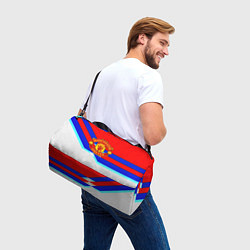 Сумки спортивные Манчестер Юнайтед полосы геометрия, цвет: 3D-принт — фото 2