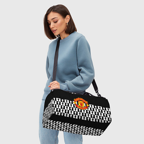 Спортивная сумка Манчестер Юнайтед люди паттерн / 3D-принт – фото 4