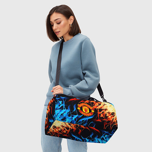 Спортивная сумка Манчестер Юнайтед огонь битва / 3D-принт – фото 4