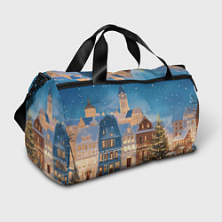 Спортивная сумка Новогодний дворик и елка