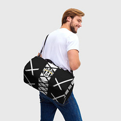 Сумки спортивные Ювентус геометрия полосы линии, цвет: 3D-принт — фото 2