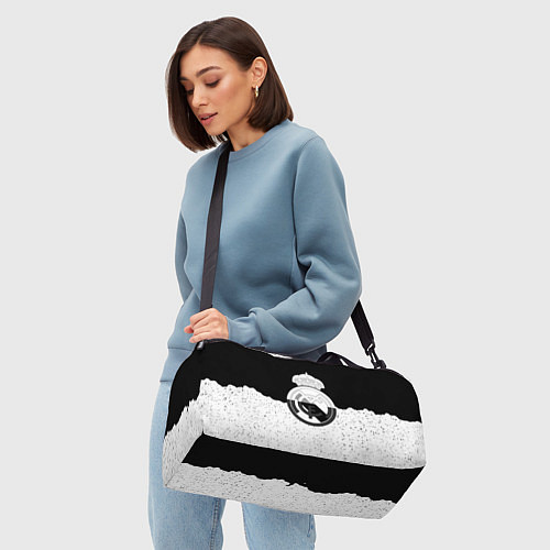 Спортивная сумка Реал Мадрид лого ночь текстура / 3D-принт – фото 4