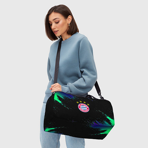 Спортивная сумка Бавария Мюнхен краски текстура / 3D-принт – фото 4