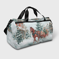 Сумки спортивные Новогодняя лошадка 2026, цвет: 3D-принт