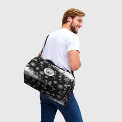 Сумки спортивные Манчестер сити снежинки новый год, цвет: 3D-принт — фото 2