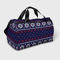 Спортивная сумка Вязаный новогодний узор