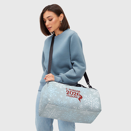 Спортивная сумка С Новым 2026 годом - хвост лошади / 3D-принт – фото 4