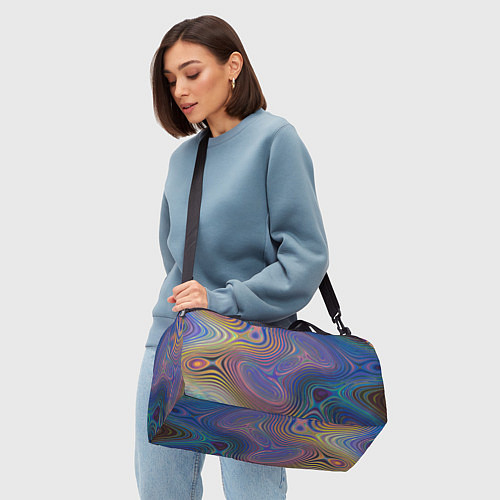 Спортивная сумка Абстрактная рябь / 3D-принт – фото 4