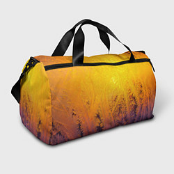 Сумки спортивные Узоры золотистого инея, цвет: 3D-принт