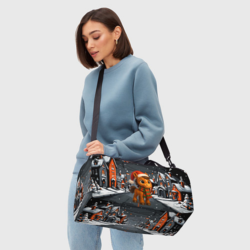 Спортивная сумка Новогодняя лошадка 2026 год / 3D-принт – фото 4