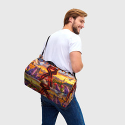 Сумки спортивные Символы Победы: лента, голуби, салют, цвет: 3D-принт — фото 2