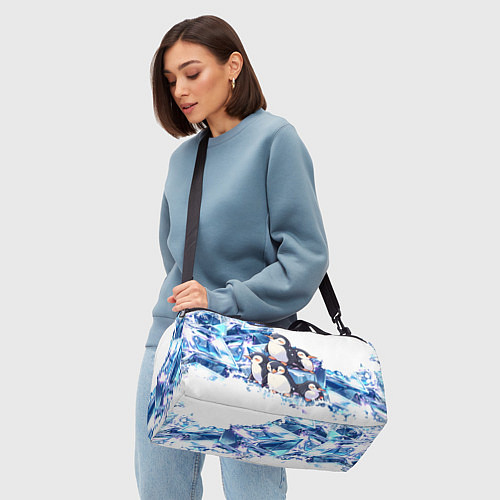 Спортивная сумка Пингвины и лёд / 3D-принт – фото 4