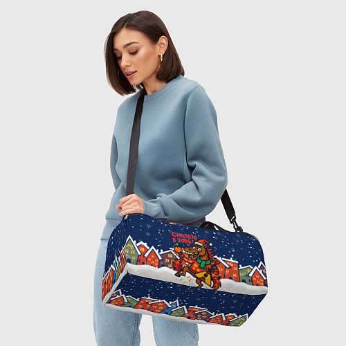 Спортивная сумка Скачем в 2026 - лошадь с балалайкой / 3D-принт – фото 4