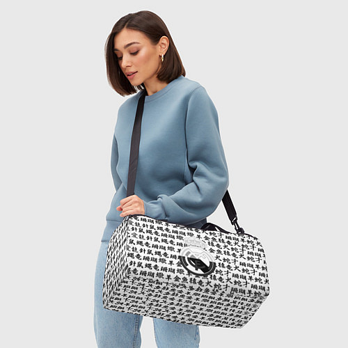 Спортивная сумка Реал Мадрид япония символы / 3D-принт – фото 4