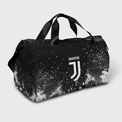 Сумки спортивные Ювентус всплеск белых красок, цвет: 3D-принт