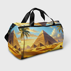 Сумки спортивные Величие пирамид на закате, цвет: 3D-принт