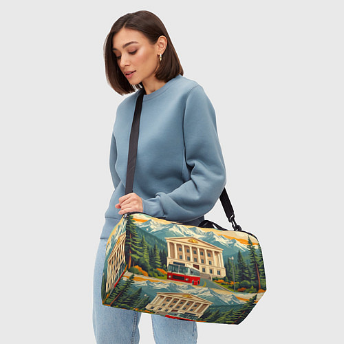 Спортивная сумка Классика у подножия гор / 3D-принт – фото 4