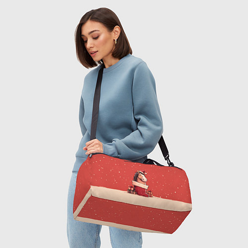 Спортивная сумка Лошадка в новогоднем сапоге / 3D-принт – фото 4