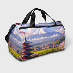 Спортивная сумка Сакура у подножия Фудзиямы
