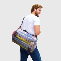Сумки спортивные Сакура у подножия Фудзиямы, цвет: 3D-принт — фото 2