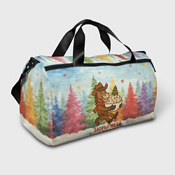 Сумки спортивные Запрыгивай в 2026 - лошадка с Оливье, цвет: 3D-принт