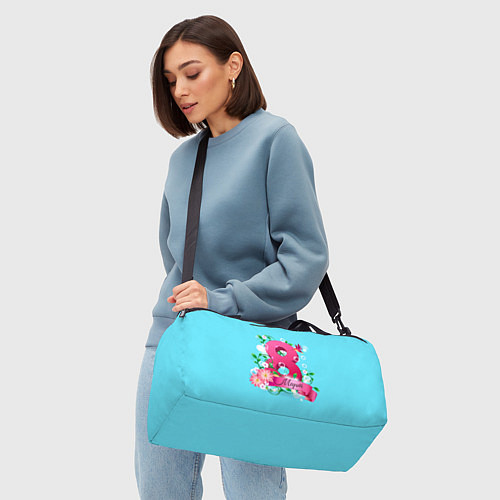 Спортивная сумка Восьмерка и колибри / 3D-принт – фото 4