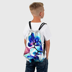 Рюкзак-мешок Фиолетовая орхидея, цвет: 3D-принт — фото 2